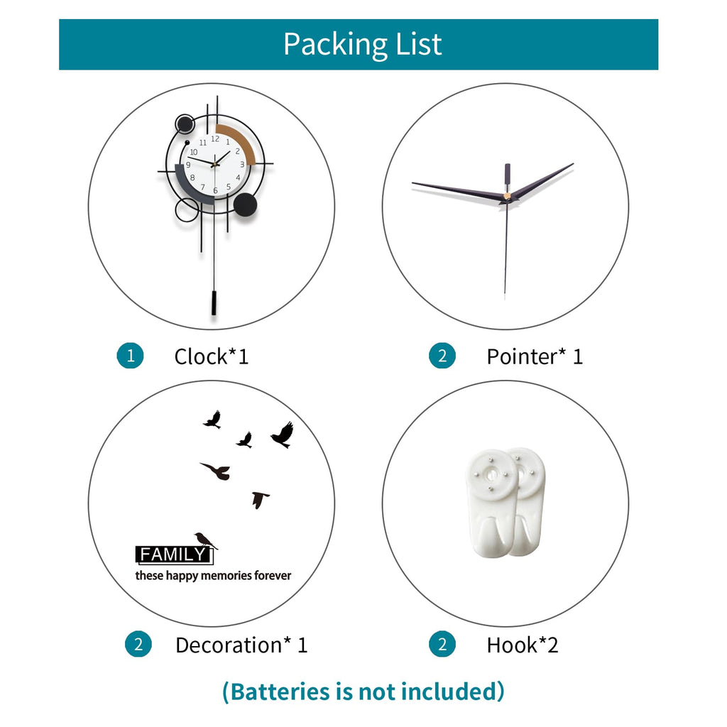 Large Wall Clocks Decor Modern Silent Wall Clock