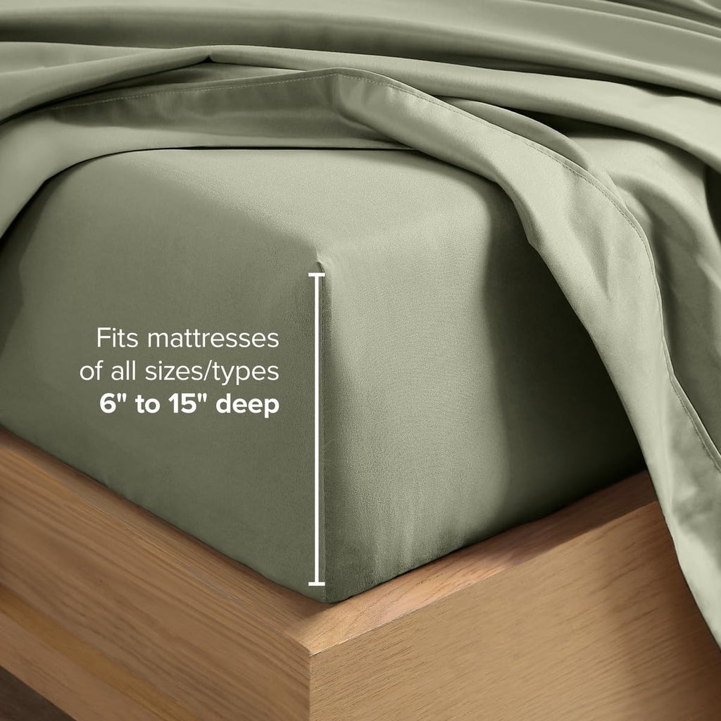 Queen Sheet Set - 1800 Ultra-Soft (Queen, Sage)