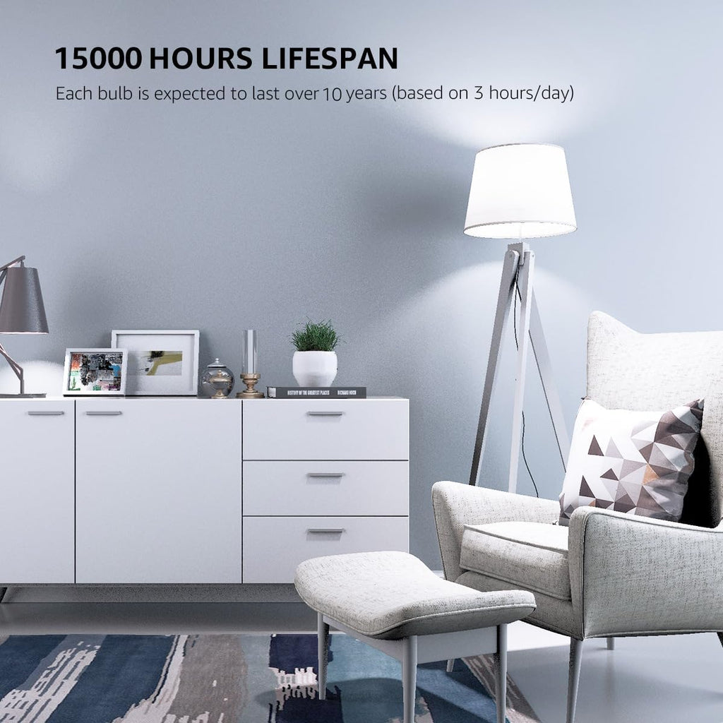 LE 100W Equivalent LED Light Bulbs, 14W 1500 Lumens Daylight White 5000K Non-Dimmable, A19 E26 Standard Base, 10000