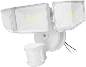 85W LED Security Lights Motion Sensor Light Outdoor, 8500LM Dusk to Dawn, IP65 Waterproof, 6500K, 3 Head Motion