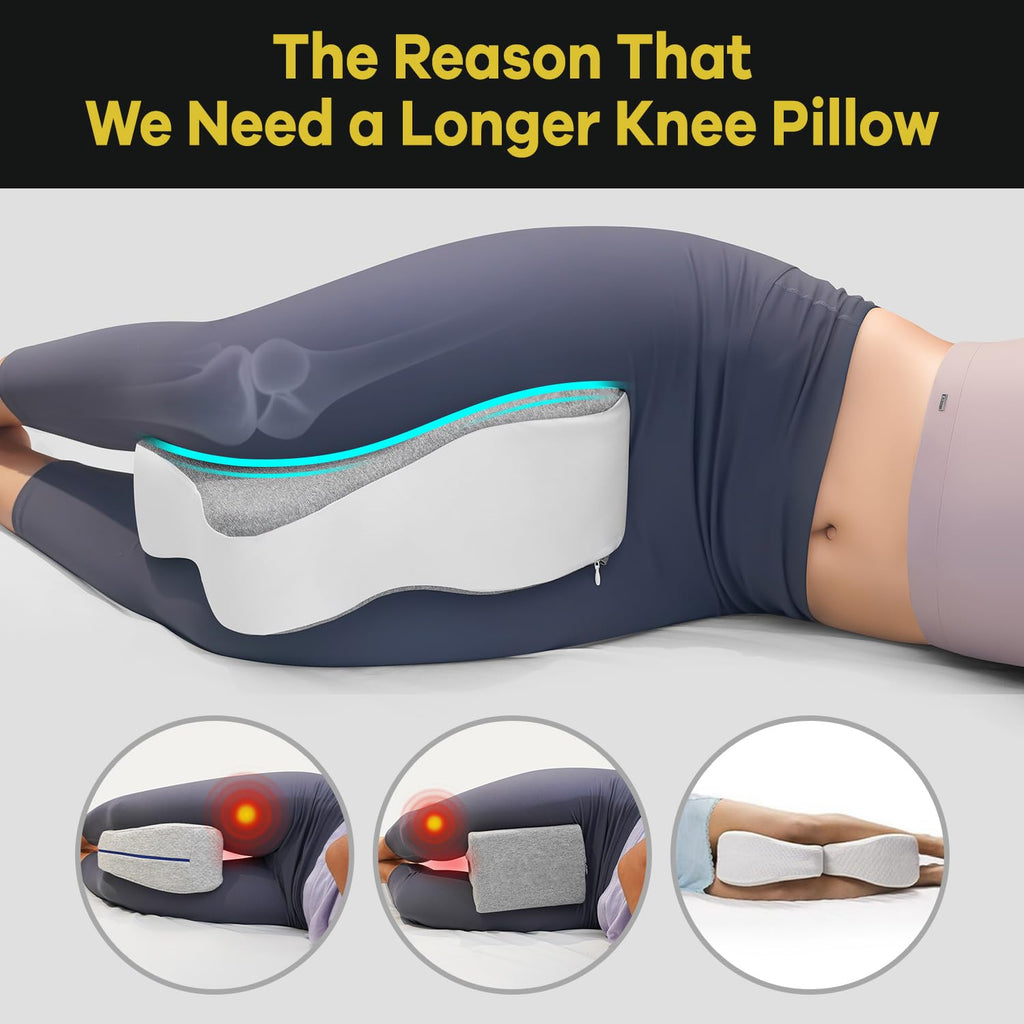LongKneePillowforSideSleepersSeparatesFullThighsforAlignment