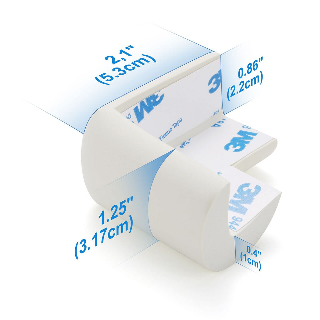 8 Pack Soft Corner Protector Baby Proofing Edge and Corner Guards,White