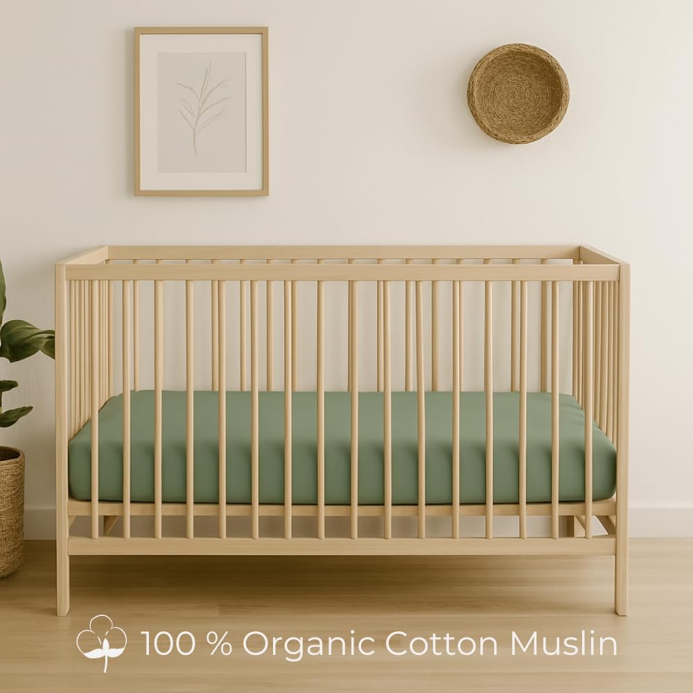 Muslin Crib Sheet | Standard Crib Size | 100% Organic Cotton