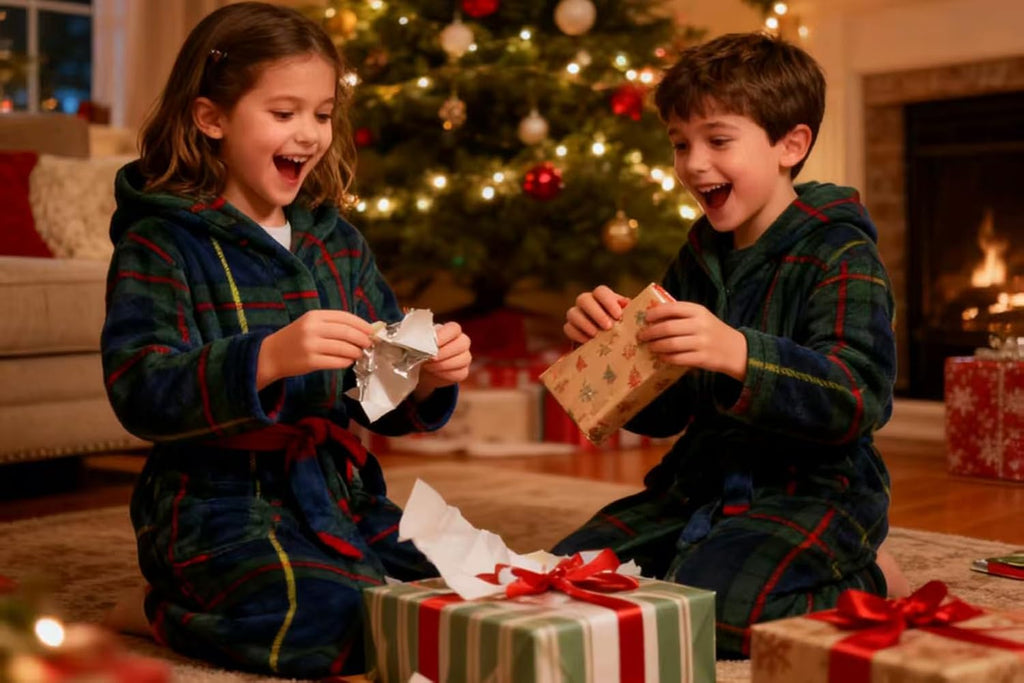 Boys Girls Robes Kids Toddler Flannel Hooded Bathrobe Pajamas Sleepwear
