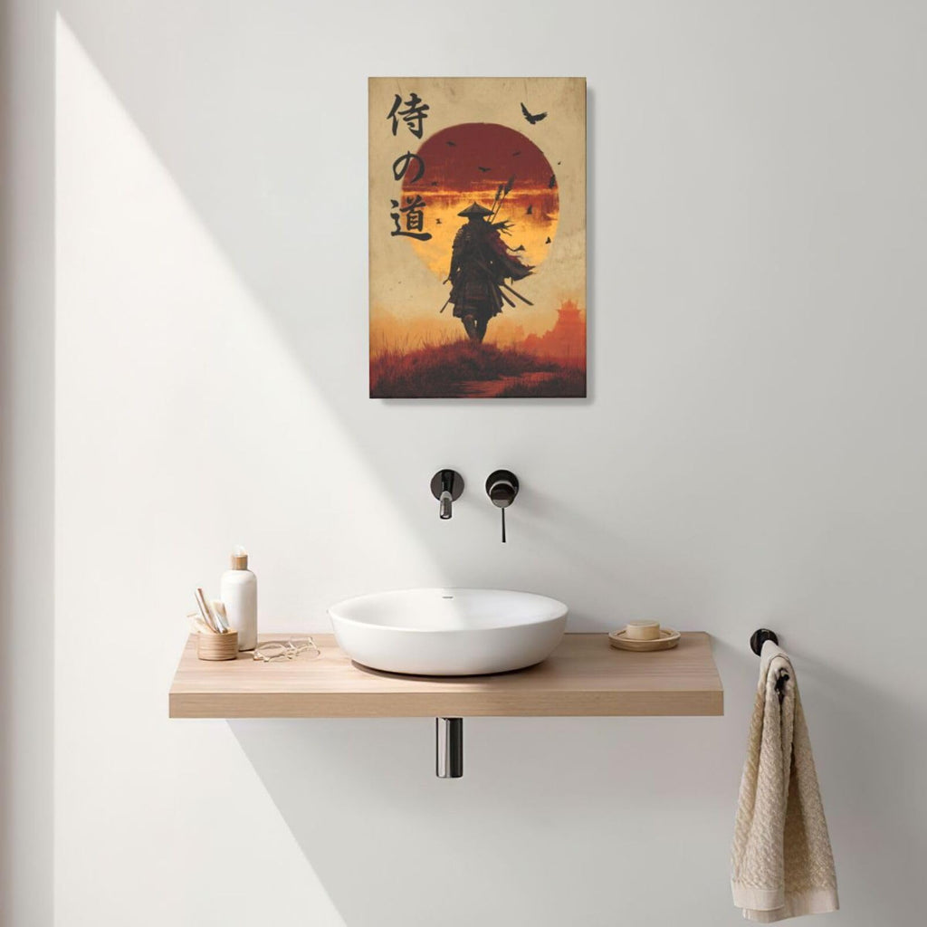 Japanese Samurai Wall Art Oriental Asian Bushido Wall Decor Warrior Figure Canvas Pictures Paintings Prints Japan