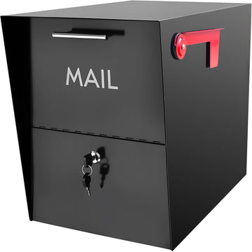 XL Post-Mount Mailbox, Weather Resistant, Large Outdoor Mailboxes, Galvanized Steel Heavy Duty Mailbox