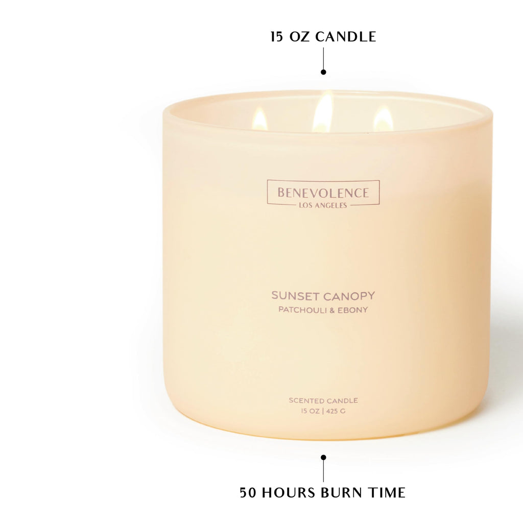Patchouli & Ebony - 3-Wick Fall Scented Candle | 15oz, 50-Hour Burn | Natural Soy Wax | Warm & Grounding Home