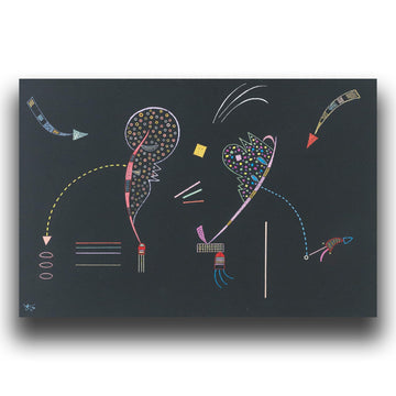 Wassily Kandinsky Painting - Deux Cotes Canvas Wall Art - Abstract Art Painting Reproduction -Minimalist Decorative