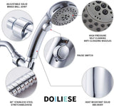 High Pressure Shower Head with Handheld Spray 6 Settings Hand Held Shower Head with On Off Switch and Spa Spray Mode