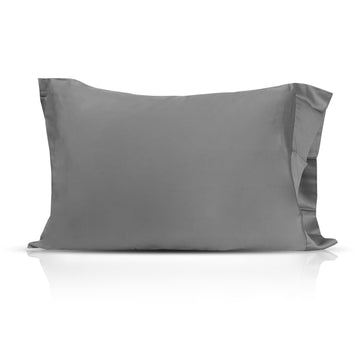 Copper Ion Infused Rayon Derived from Bamboo Cooling Pillow Case, Grey, Standard Size (20x30), Soft and Breathable