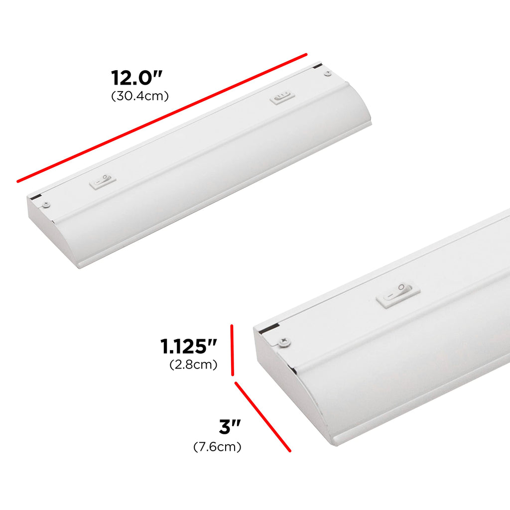 12 Inch Hardwired Under Cabinet Light, Dimmable 465 Lumens