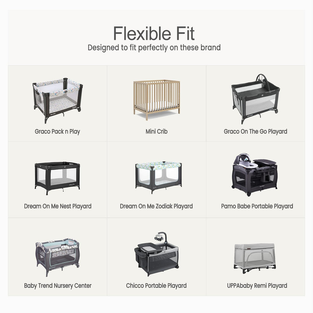 Muslin Mini Crib Sheets: Pack and Play Sheets 38" x 26"