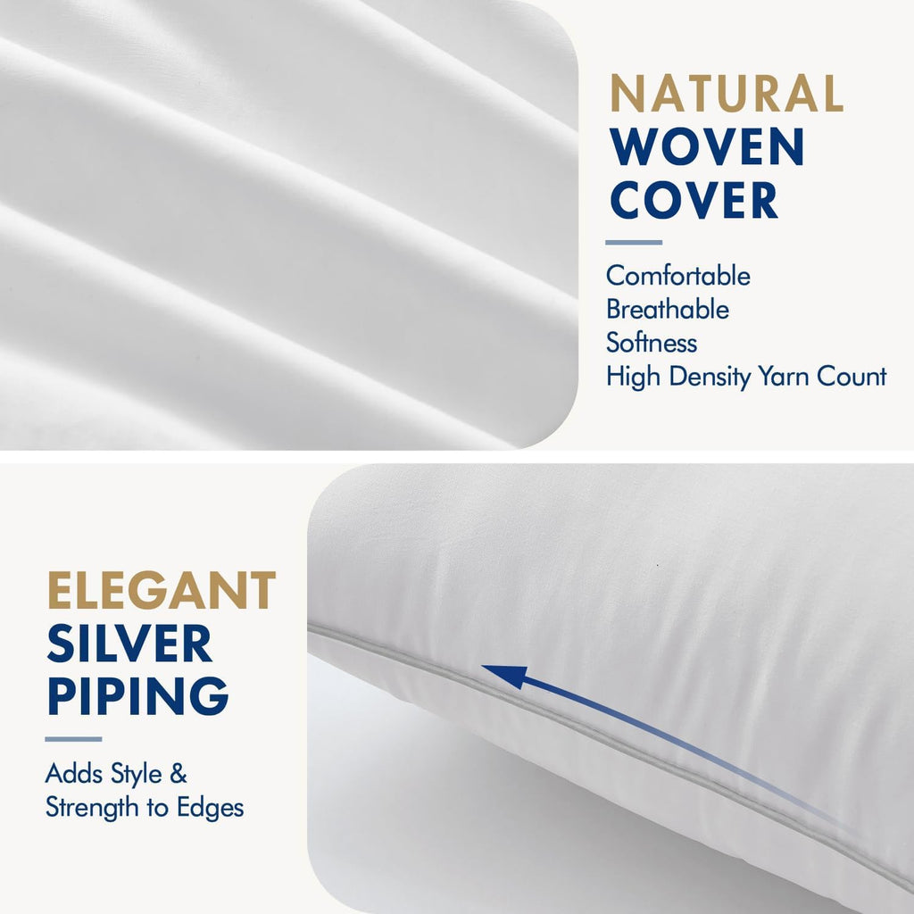 24x24 Inch Euro Pillow Inserts Pack of 1 Textured Woven Fabric Cover