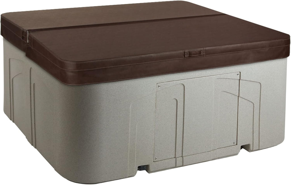 Spas Rock Solid 4-Person Plug and Play Hot Tub Spa with Soothing Air Jets, Underwater LED Lights and Insulated Cover