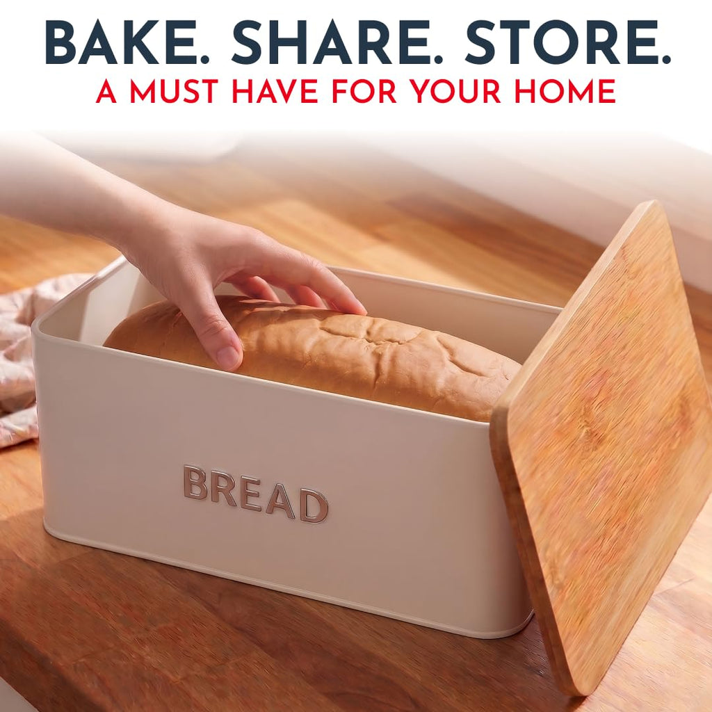 Countertop, Homemade Bread - Bamboo Cutting Board Lid