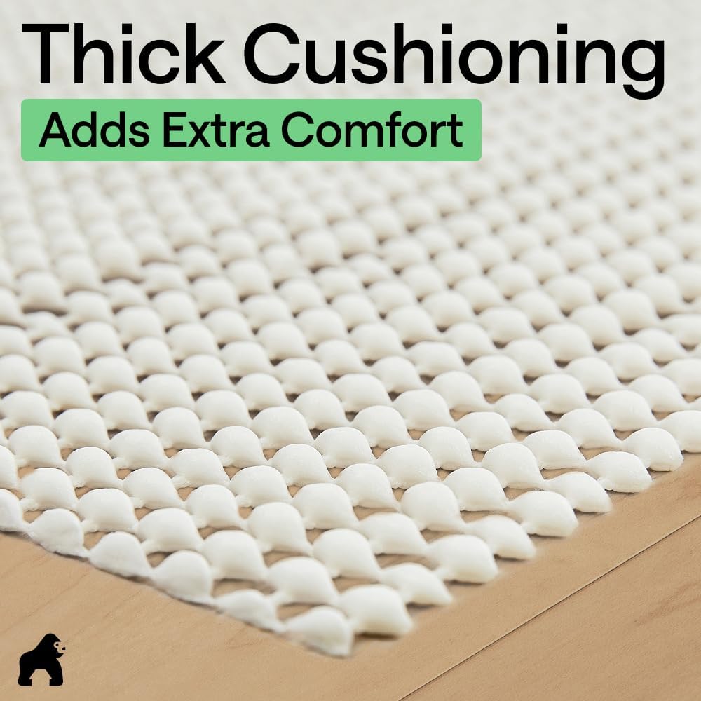 Slip Resistant Rug Pads for Hardwood Floor 8x10 Cream - Set of 80