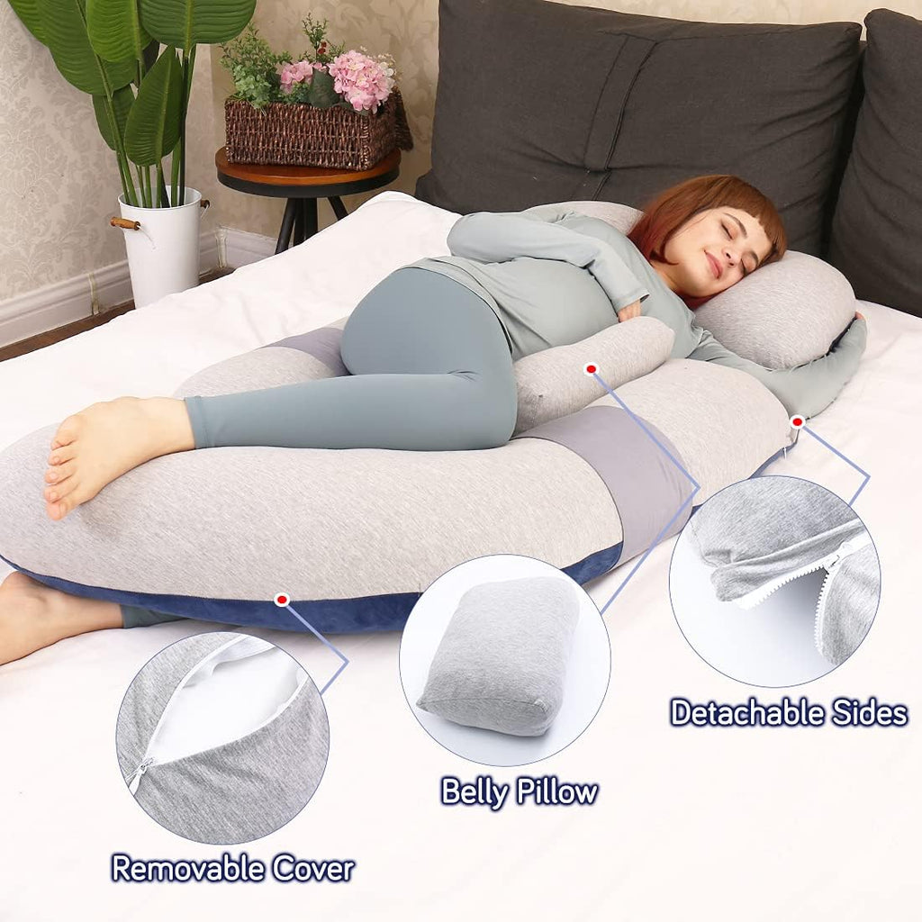 60 inch Pregnancy Pillow, Detachable U Shape Full Body Pillow for Maternity Support, Sleeping Pillow for Pregnant