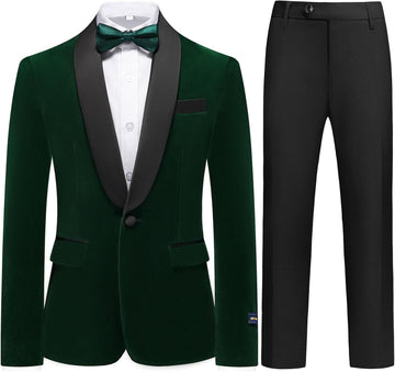 Boy Suits Tuxedo Suit Velvet Kid Ring Bearer Outfit Wedding