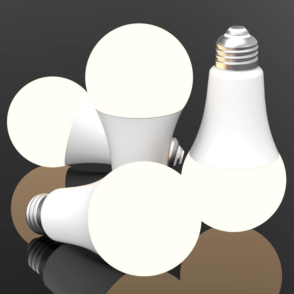Warm White 3-Way LED Light Bulbs A21, 50-100-150W Equivalent, Low-Medium-High Setting, 3000K (Pack of 4)