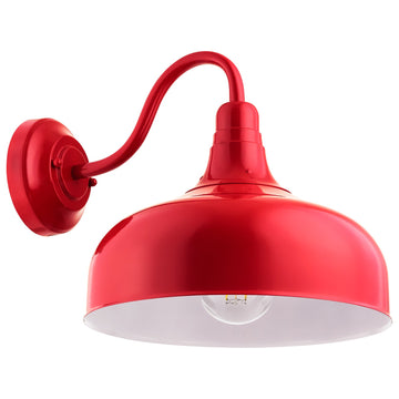 Gooseneck Rustic Barn Light Fixture, Wall Mount, Medium Base (E26) Socket, Standard A19 Bulb Required (60W