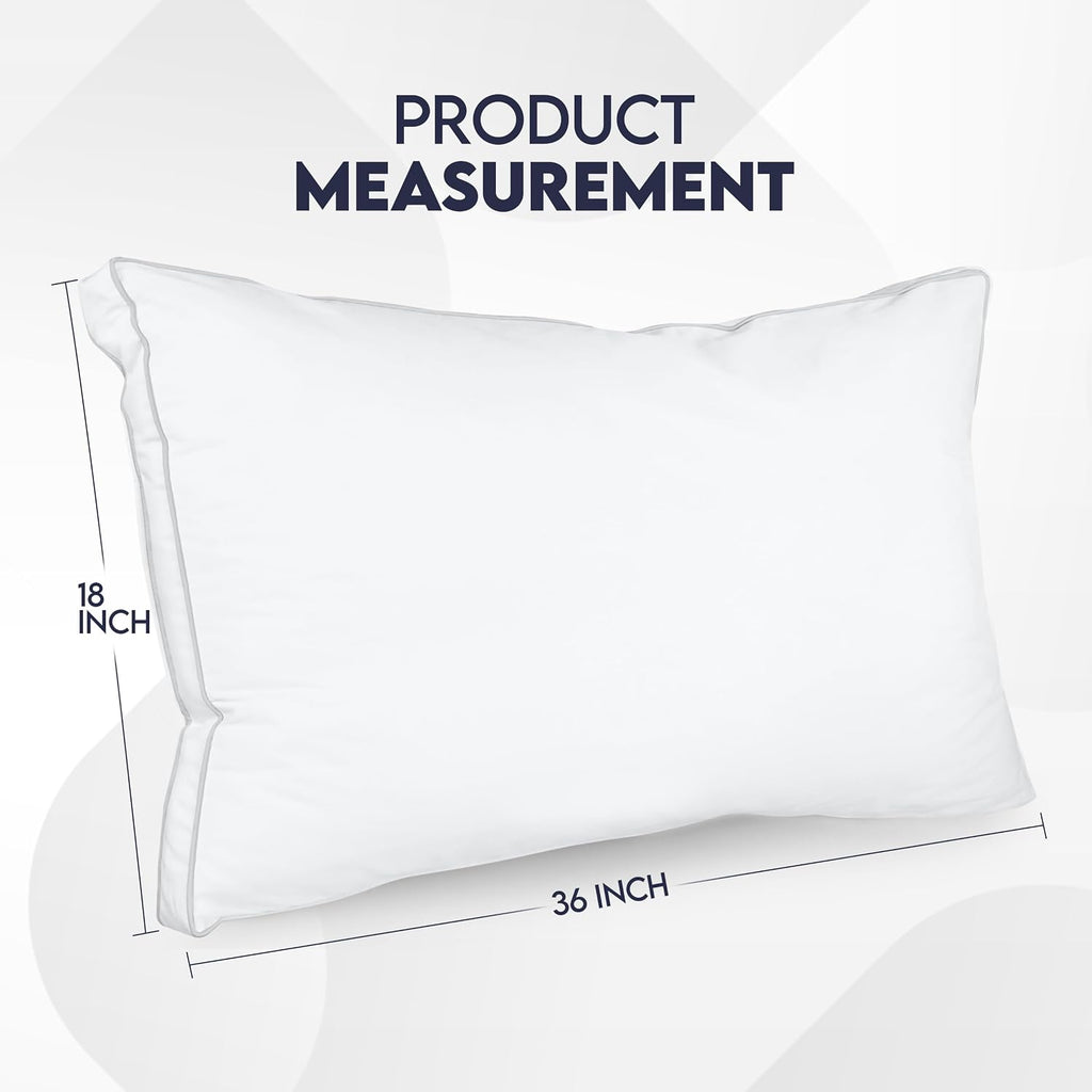 Bed Pillows for Sleeping King Size (White), Set of 2, Soft & Fluffy Pillow with Down Alternative Filling, Cooling