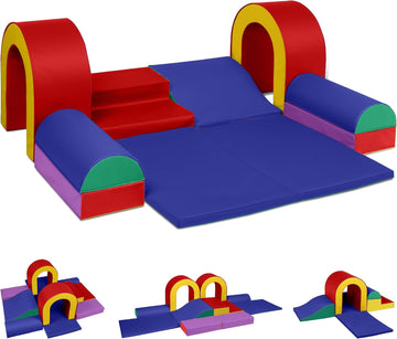 10 Piece Foam Climbing Blocks for Toddlers, Soft Play Set Blocks