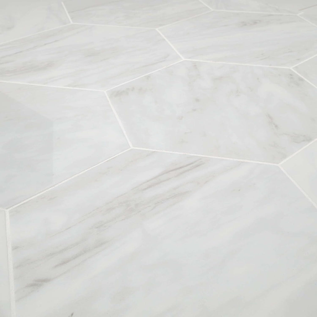 Modulo Alba 11 in. x 13 in. Matte Porcelain Hexagon Tile Flooring