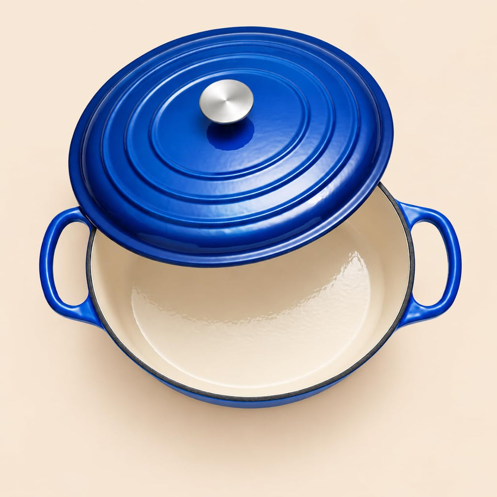 10 qt Dutch Oven Approx, 9.5 qt Enameled Cast Iron Dutch Oven