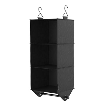 3-Shelf Fabric Hanging Closet Organizer with Garment Rod for Shirts, Sweaters, Pants, Hats, Shoes, Purses with