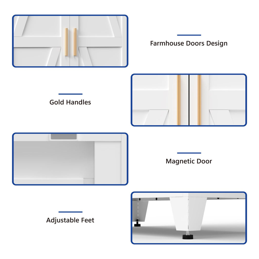 Armoire Wardrobe Closet with Drawers & Hanging Rod, 71'' Metal Wardrobe Closet with Doors & Adjustable Shelf