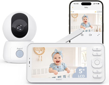 Baby Monitor C3 Kit, 3MP WiFi 6 PTZ Camera with 5" Wireless Display