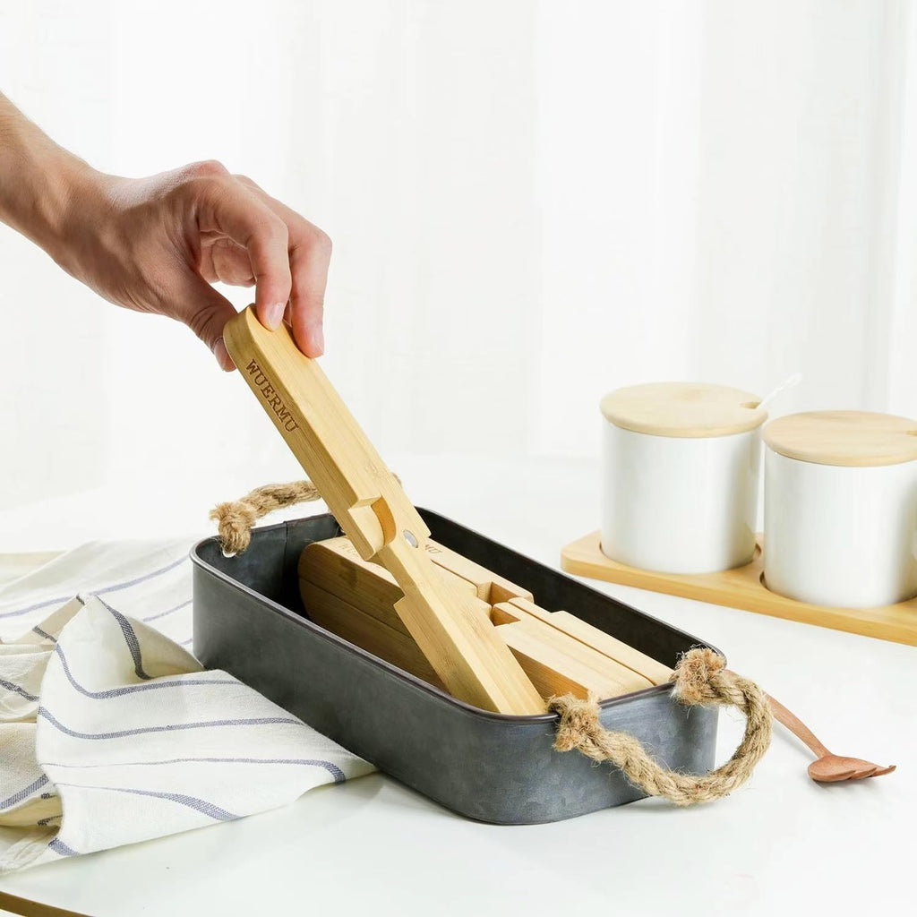 Natural Foldable Bamboo Trivet Set - 2 Trivets, Hot Pads Trivet, Table Solid Bamboo Wood Trivets for Hot Dishes, Pot - Set of 2