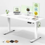 55 Inch Large Electric Standing Desk,Sit to Stand Up, Heights Adjustable, Work Home Office Computer Table for Study