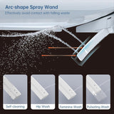 Smart One-Piece Bidet Toilet, Modern Elongated Design, Warm Water, Dual Auto Flush, Foot Sensor Operation, Heated Seat, Tankless System, LED Display