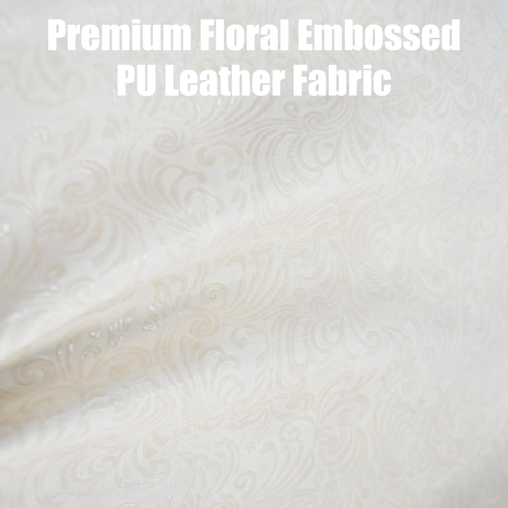Faux Leather Fabric, 54"x108" Thick Durable Synthetic Upholstery Embossed Leather Vinyl, Soft Waterproof Durable