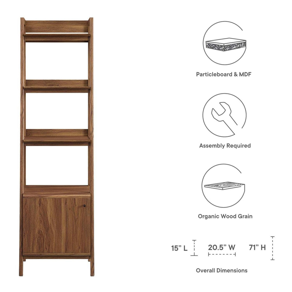 21" Bookshelf Display Case in Walnut