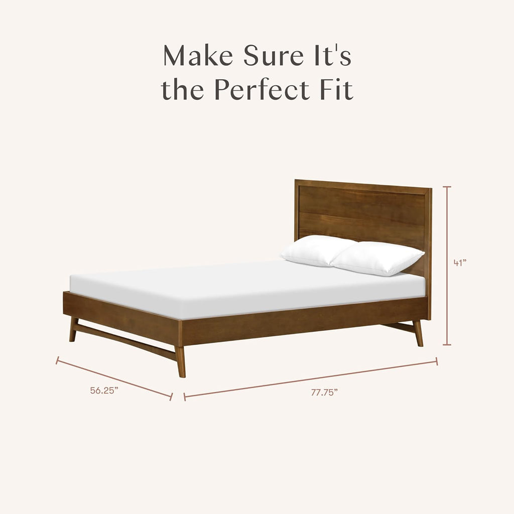 Palma Full Size Bed Frame with Headboard in Walnut