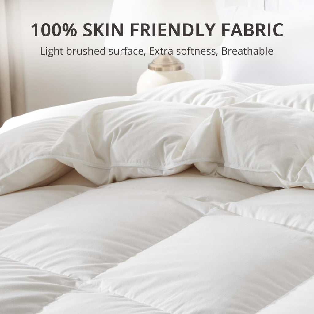 California King Down Comforter, All Season Duvet Insert, White