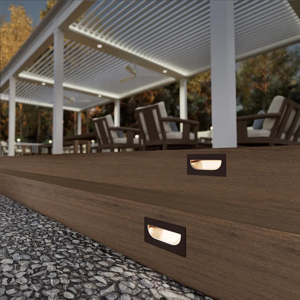 Recessed LED Stair Riser Light - Espresso