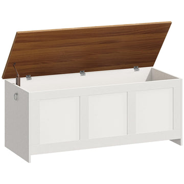 Storage Bench, 43.3" Retro Wooden Storage Chest, Wooden Storage Trunk, Toy Chest with Lift Top, Multifunctional