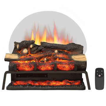 LegendFlame 23" W Free Standing Electric Fireplace Log Set, Fireplace Insert, Heater 750W/1500W, Crackling