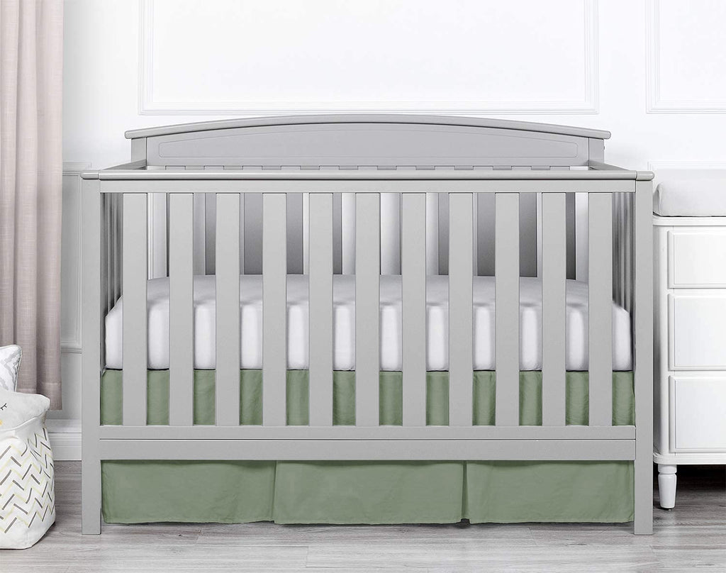 Box Pleated Crib Bed Skirt Premium 100% Cotton 800 Thread Count Nursery Crib Toddler Bedding Crib Bedskirt for Baby