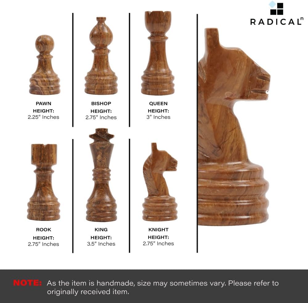 Marble Chess Set 15" Luxury Board Game & Chess Sets for Adults - Set of 2