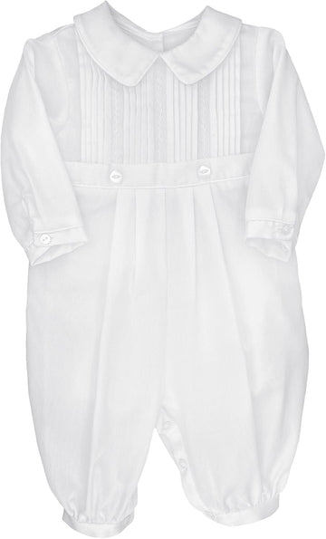 Baby Boys' Pique Christening Longall with Hat