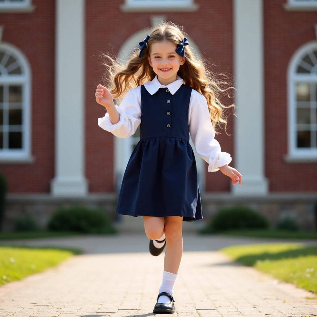 6 Pairs Cotton Girls Socks Ruffle Kids Crew Ankle School Uniform