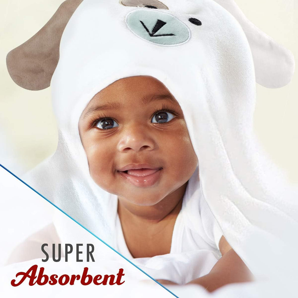 Hooded Towel, Soft Viscose Made of Bamboo, 35 x 35, White