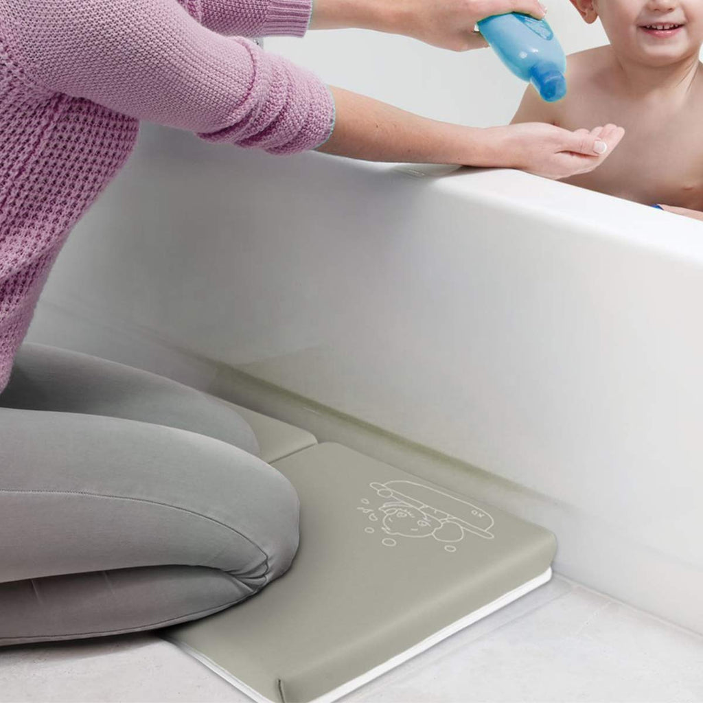 Bath Knee Pad - 1.5inch Extra Thick Bath Kneeling Pad Non-Slip Rubber - Foldable Bathtub Knee Mat Large Safety Bath