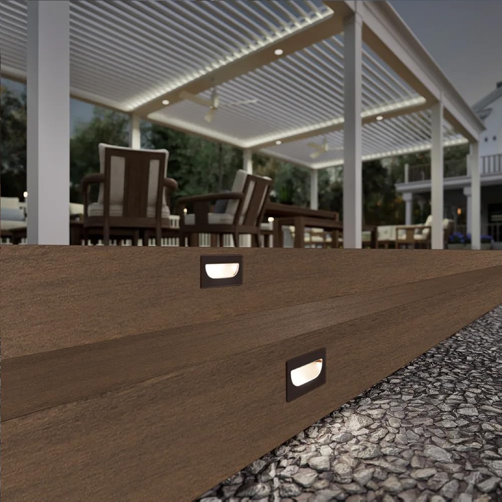 Recessed LED Stair Riser Light - Espresso