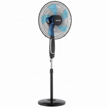 18-Inch Pedestal Fan, 2700 CFM Standing Floor Fan with Remote Control, 9 Speeds & 3 Modes, Oscillating Adjustable