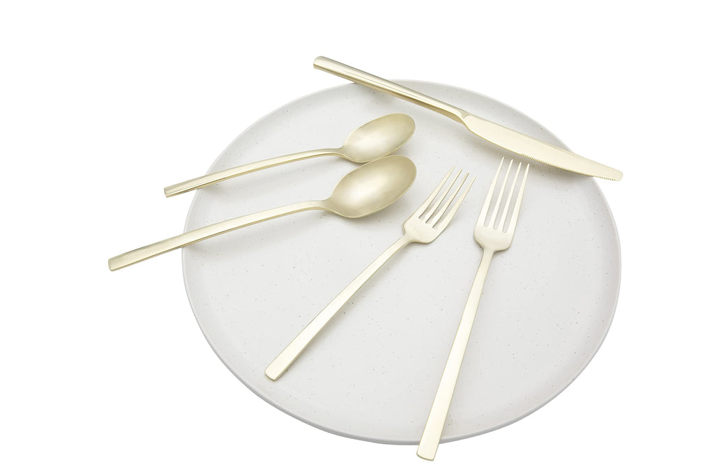 Beacon Champagne Satin 20-Piece Silverware Set for 4, Flatware